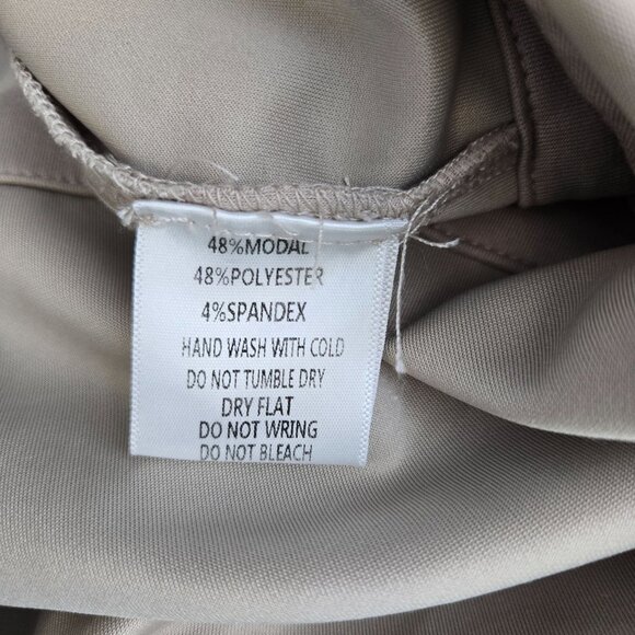 P Cill size small super soft beige rolled high neck drawstring cinch waist modal - Picture 6 of 10